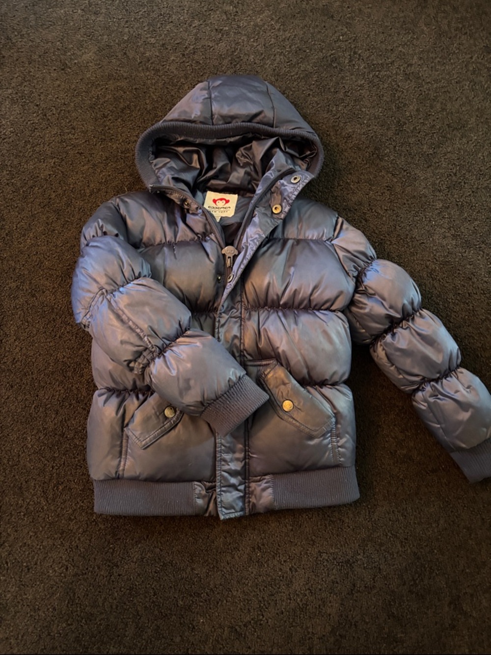 Appaman Navy Quilted Hooded Puffer Jacket